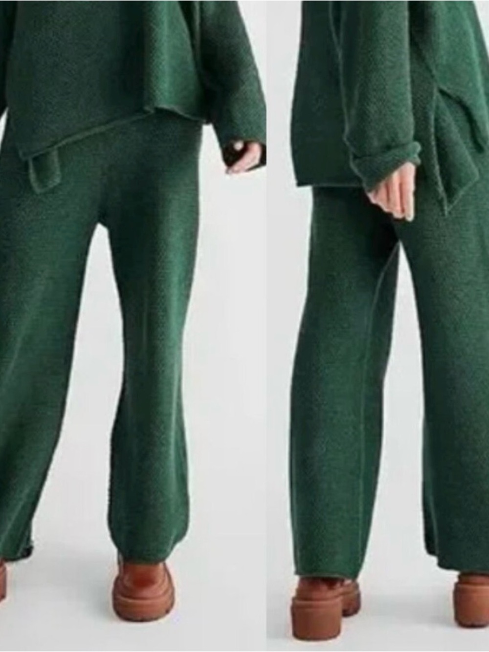 Free People Beach Hailee Knit Sweater Pants Green Size Small